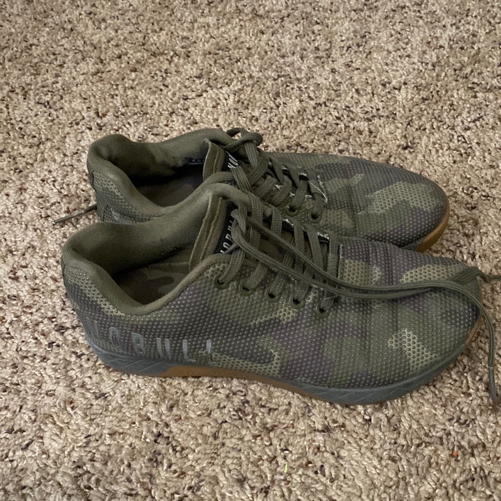 No bull green camo trainers